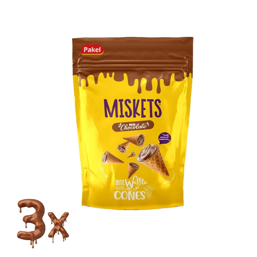 Miskets Waffel Cones Vollmilch Schokolade - 3 Stück